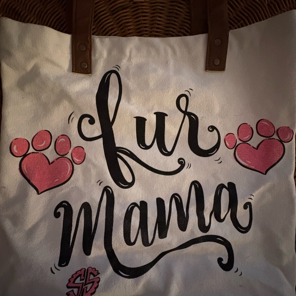 Simply Southern White Tote with Pink Accents - Picture 2 of 10